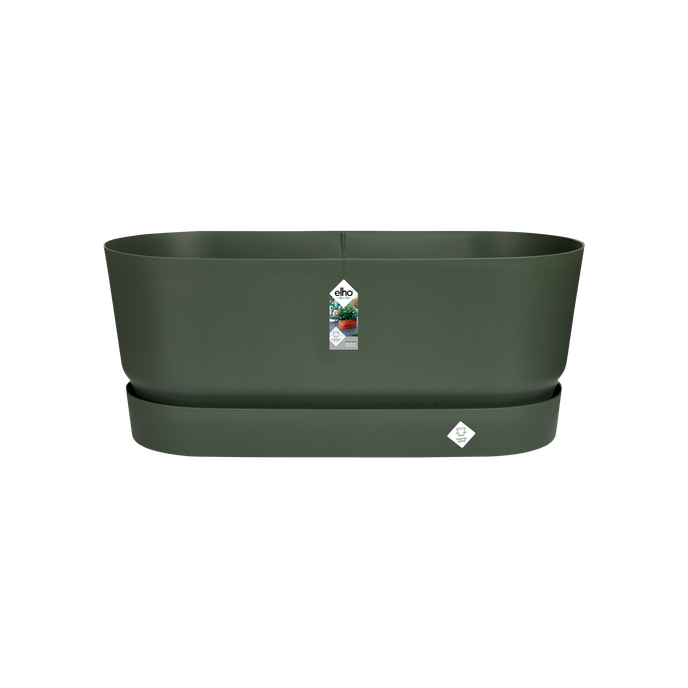 greenville terrace trough 60cm wheels leaf green